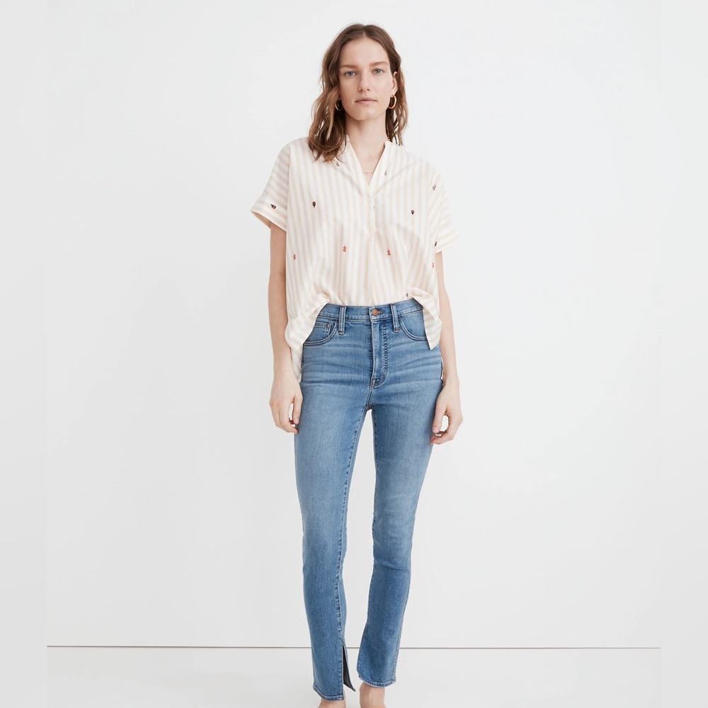 Madewell Roadtripper Ankle Slit Skinny Supersoft Minford Wash Jean Size 29